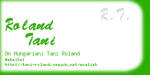 roland tani business card